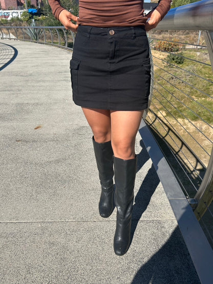Fall black skirt
